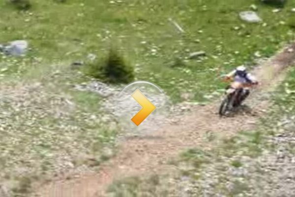 Enduro backwards down climb