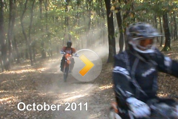 Enduro through forest