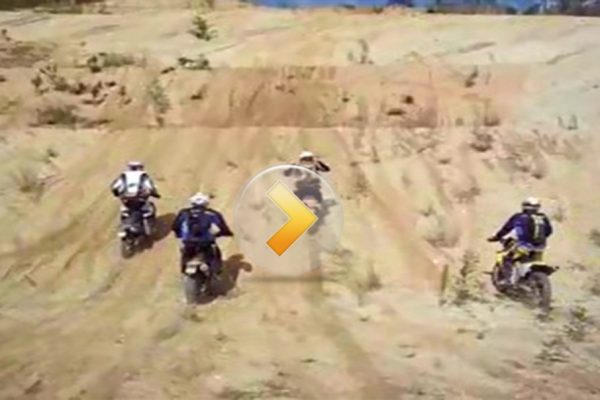 Dusty hill climb